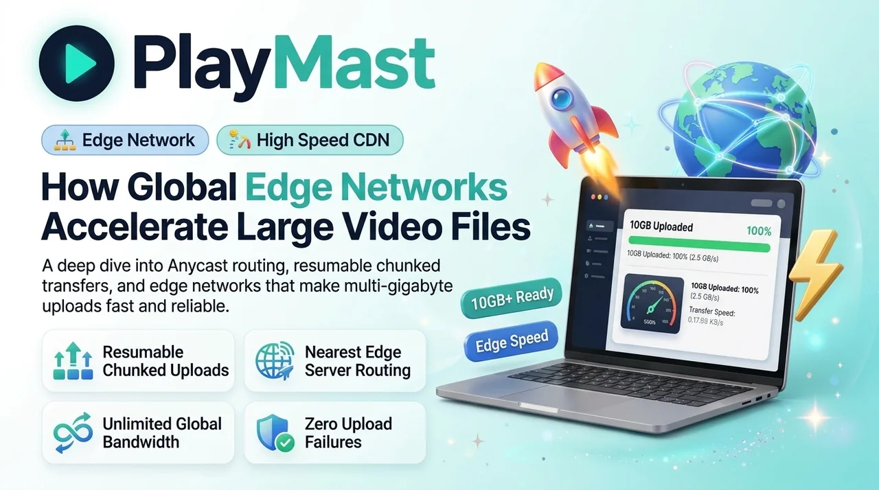 How Global Edge Networks Make Large Video Uploads and Downloads Fast