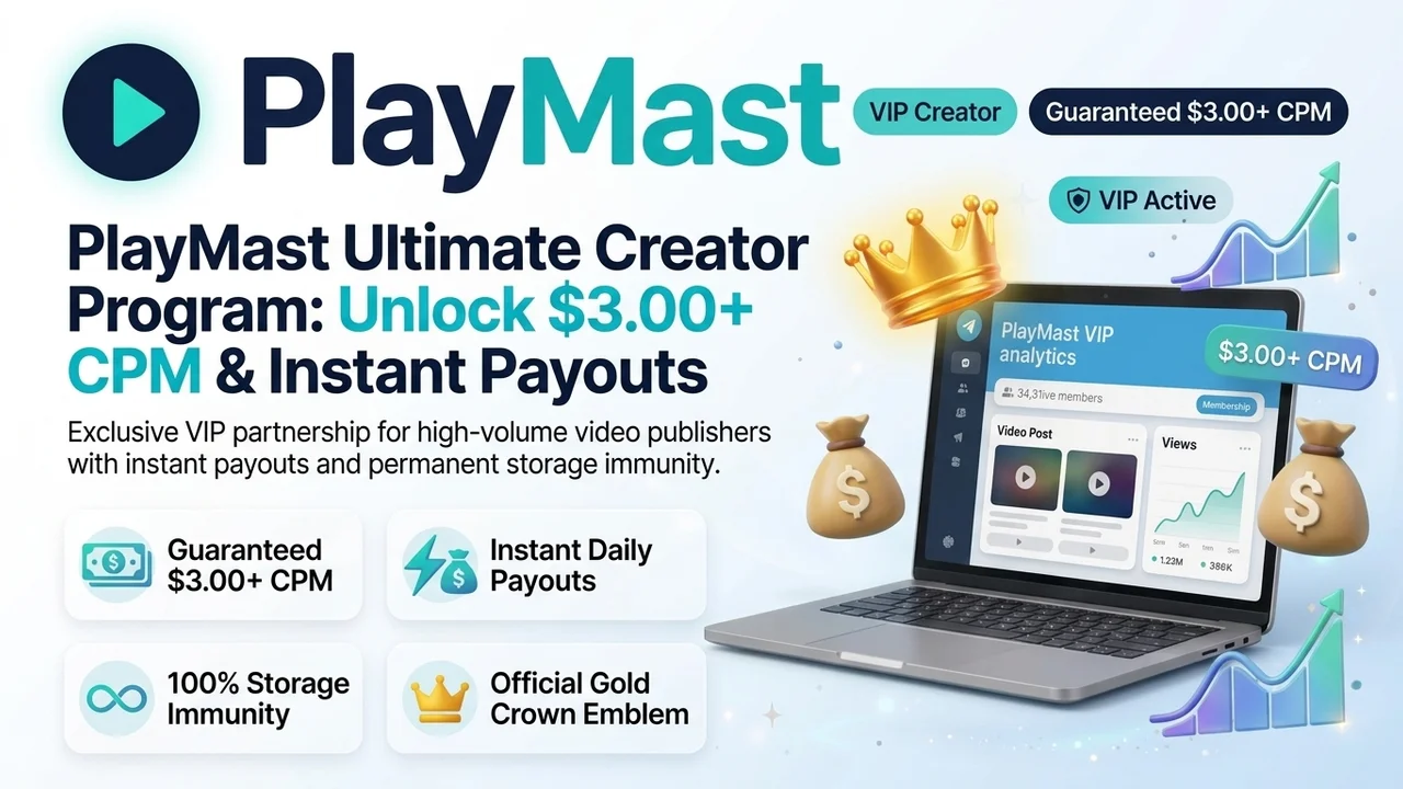 The PlayMast Ultimate Creator Program: How VIP Creators Unlock $3.00+ CPM & Instant Payouts